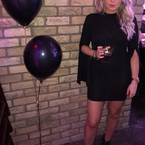 Black sparkly mini dress